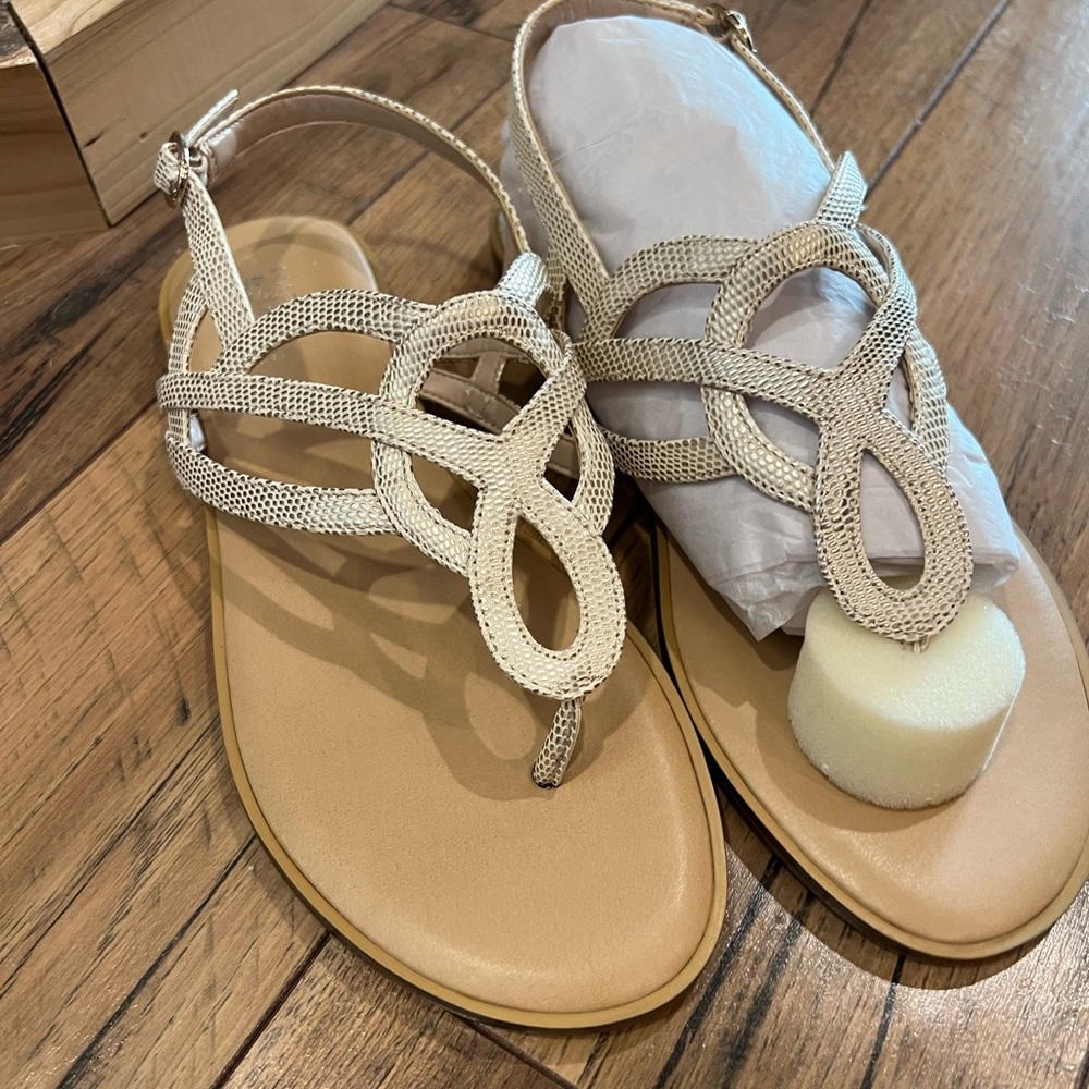 Gold Strappy Sandals